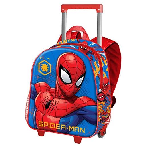 bng zaino asilo trolley spiderman 3d bimbo bambino zainetto scuola materna bambini 2 ruote spiderman marvel