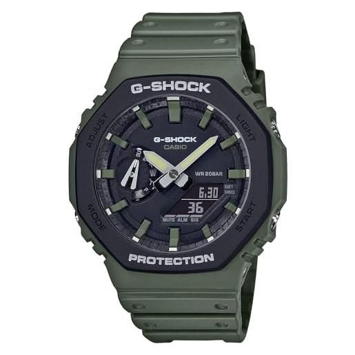 G-Shock men's casio G-Shock analog-digital carbon core guard army green resin strap watch ga2110su-3a