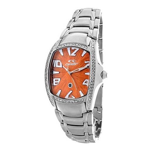 Chronotech Orologio Uomo Al Quarzo Con Cinturino In Acciaio Inossidabile - Modello CC7049M-03M - Quadro Analogico Argento, Cassa Rotonda - Regalo Per Lui, Elegante E Sportivo