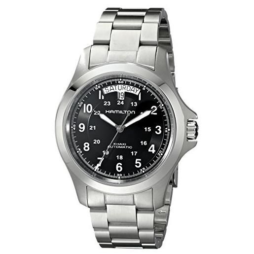 Hamilton orologio analogico automatico uomo con cinturino in acciaio inox h64455133