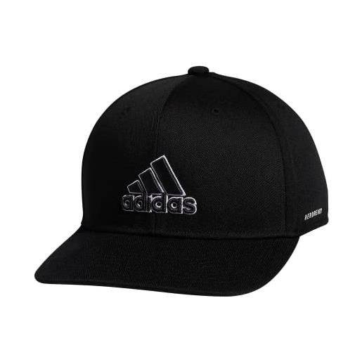 adidas cappello da uomo excel performance strutturato snapback regolabile, nero/bianco/grigio six, taglia unica