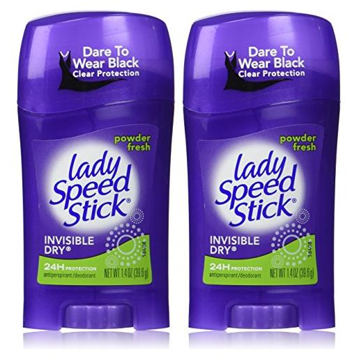 Lady Speed Stick deodorante da 39,7 g in polvere fresh invisi dry (41 ml) (confezione da 2)