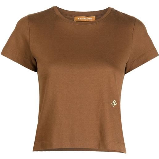 Rejina Pyo t-shirt crop - marrone