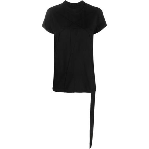 Rick Owens DRKSHDW t-shirt con cuciture a contrasto - nero