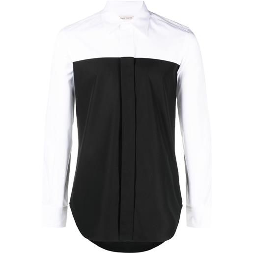 Alexander McQueen camicia bicolore - nero
