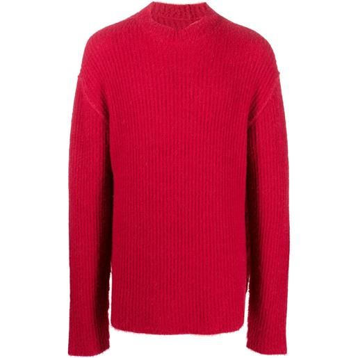 Uma Wang maglione a coste - rosso