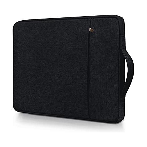 RAINYEAR make life easier rainyear 15 pollici custodia protettiva per laptop pc computer sleeve impermeabile caso borsa con tasca frontale e maniglia, compatibile con 15 mac. Book pro, nero