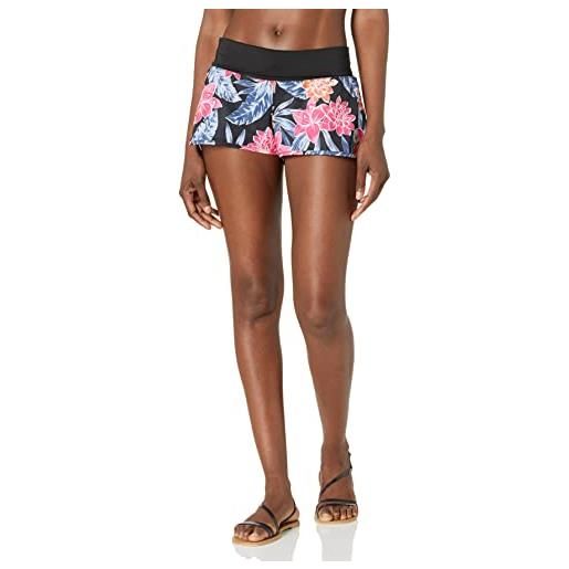 Roxy pantaloncini da surf da donna endless summer 5 cm, oasi tropicale antracite exc, m