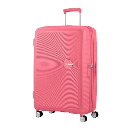 American Tourister soundbox spinner l - valigia espandibile, 77 cm, 110 l, colore: rosa (sun kissed coral), rosa (sun kissed corall), spinner l (77 cm - 97/110 l), valigie & trolley