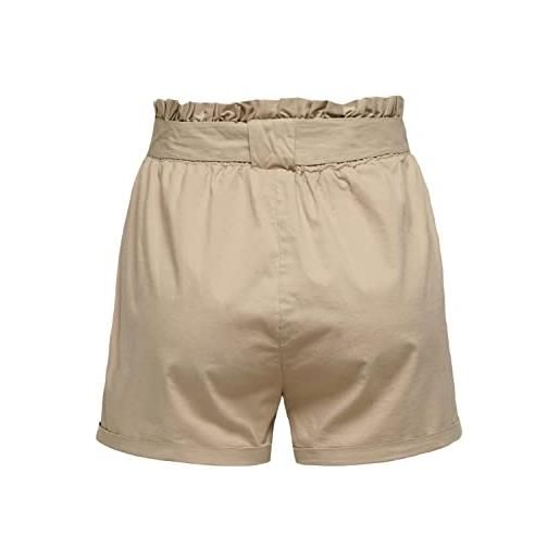 Only nos onlsmilla stripe belt dnm shorts noos pantaloncini, multicolore (medium blue denim w/stripes), 44 (taglia produttore donna