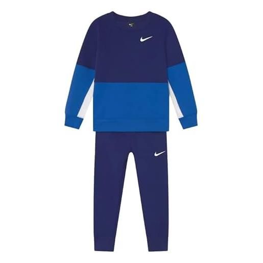 Nike -completo composto da felpa e pantalone -felpa girocollo -pantalone con girovita elastico -regular fit blu 6-7 anni u9j