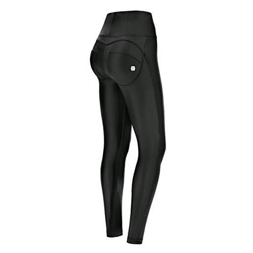 FREDDY - pantaloni wr. Up® similpelle vita alta skinny - special edition, nero, large