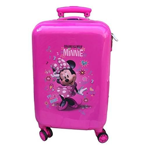 Minnie Disney disney minnie minnie stickers valigia rigida con adesivi per bambini, 55 cm, 32 liters, rosa