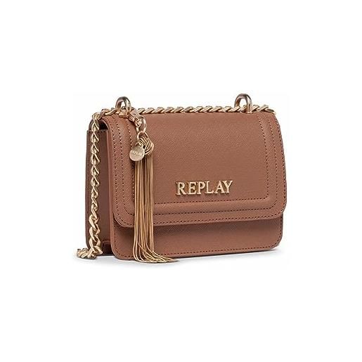 REPLAY fw3001.015. A0283, borsa a mano donna, marrone (brick brown 060), onesize