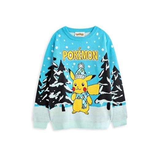 Felpa Pokémon Per Bambini - Maglione Natalizio Accogliente, 100% Poliestere, Lavabile, Divertente E Colorato - Foto 2
