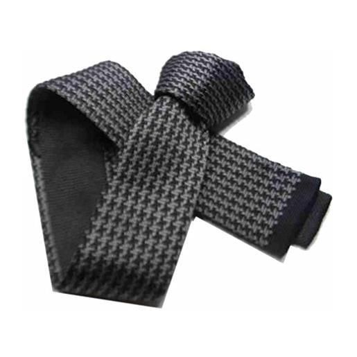 Avantgarde - cravatta maglia uomo grigia a quadretti pied de poule nuovi arrivi cravatte uomo