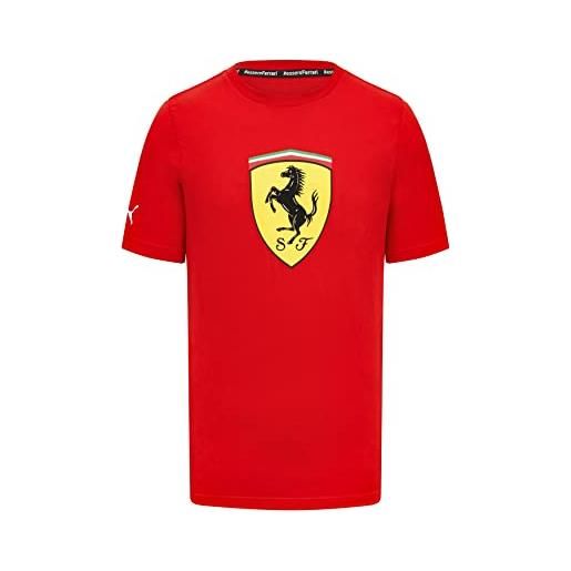 PUMA scuderia ferrari - maglietta con scudo - rosso - uomo - taglie: m