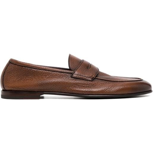 Barrett penny-slot leather loafers - marrone