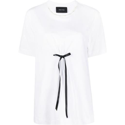 Simone Rocha t-shirt con fiocco - bianco