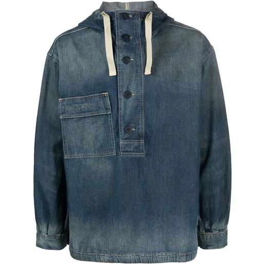 Polo Ralph Lauren giacca denim con cappuccio - blu