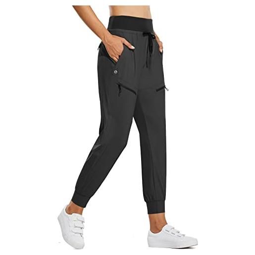 BALEAF pantaloni da jogging da donna, leggeri, traspiranti, ad asciugatura rapida, per allenamento, casual, per attività all'aria aperta, grigio. , xl