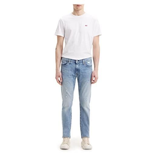 Levi's 511 slim, jeans uomo, blu dark indigo worn in, 30w / 30l