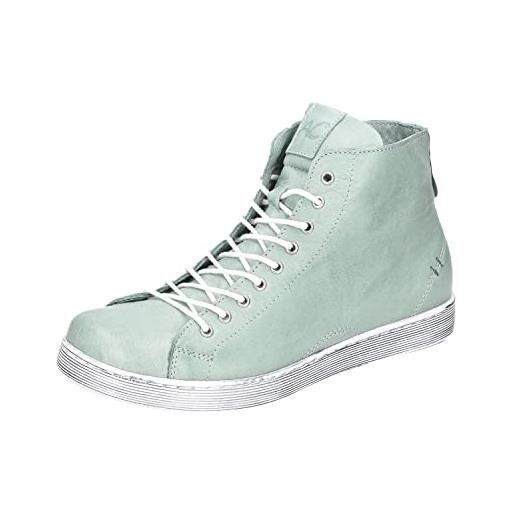Andrea Conti Sneaker Basse Donna - Scarpe Ginnastica In Pelle Morbida, Grigio Chiaro, Suola Antiscivolo - Taglia 38 EU