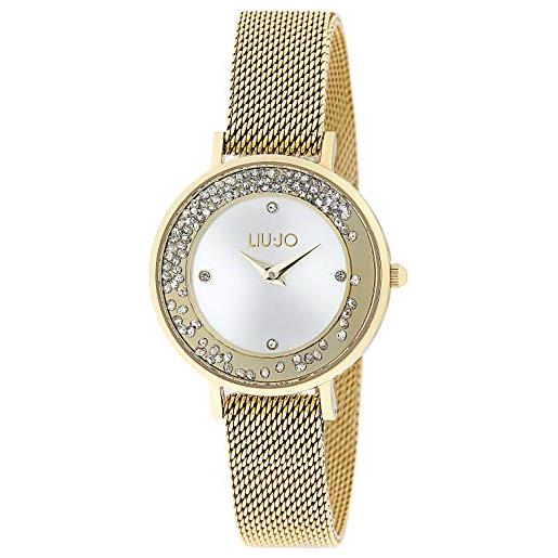 Liu Jo orologio dancing slim 35mm argento quarzo acciaio finitura pvd oro giallo tlj1692