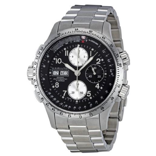 Hamilton orologio da uomo h77616133 khaki x-wind automatico, nero, orologio automatico, nero, orologio automatico