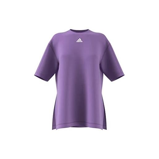adidas dance bf t t-shirt (manica corta), violet fusion/violet fusion, l donna