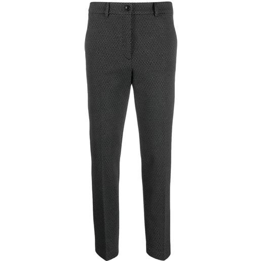 Seventy pantaloni affusolati con monogramma - grigio