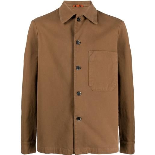 Barena giacca-camicia con colletto ampio - marrone