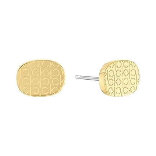 Calvin Klein orecchini a perno da donna collezione ck iconic for her oro giallo - 35000400