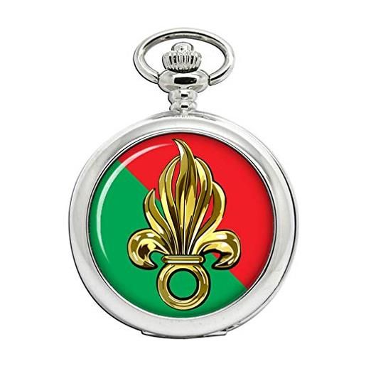 Giftshop UK légion étrangère (legione straniera) orologio da tasca, silver colour metal, 45mm diameter