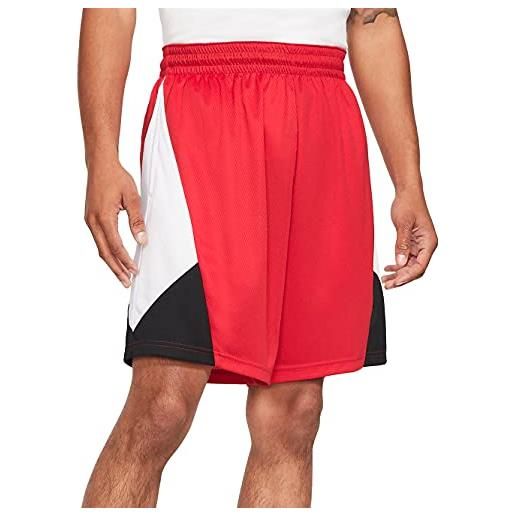 Nike dri-fit rival cv1923-657 - pantaloncini da basket da uomo, rosso universitario/bianco/rosso universitario, l