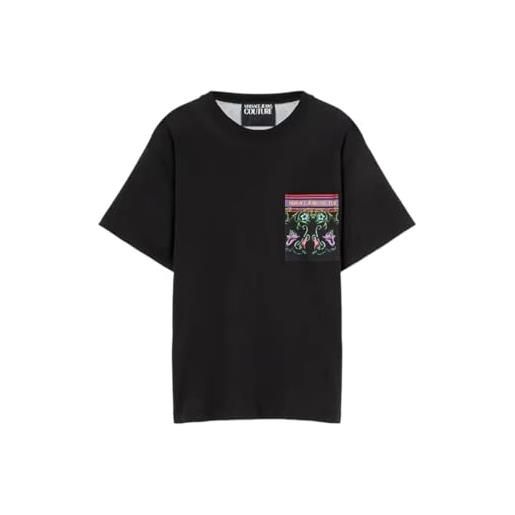 VERSACE JEANS COUTURE t-shirt uomo nero t-shirt casual con motivo v-emblem garden xl