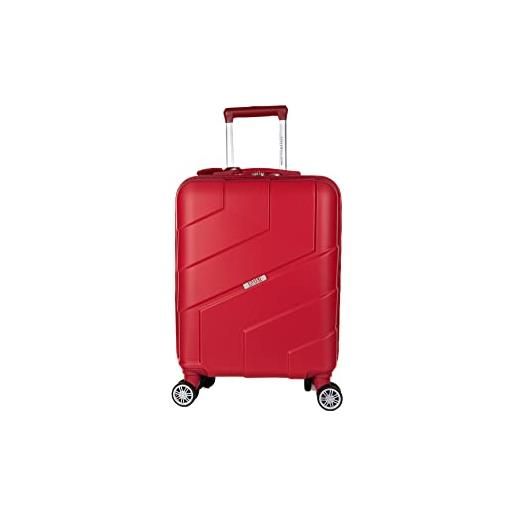 COVERI COLLECTION trolley rigido utilizzabile come bagaglio a mano, approvato dalla maggior parte delle compagnie aeree low cost, 55 cm, espandibile colore red/rosso