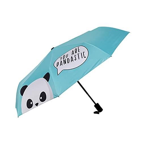 I-TOTAL® - ombrello con apertura automatica/retraibile con custodia/alta qualità/per una persona (panda)