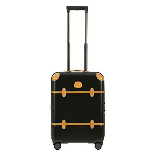 Bric's trolley collezione bellagio, valigia bagaglio a mano con 4 ruote, resistente e ultra leggera, lucchetto tsa integrato, policarbonato, dimensioni 38x55x23 cm, olive