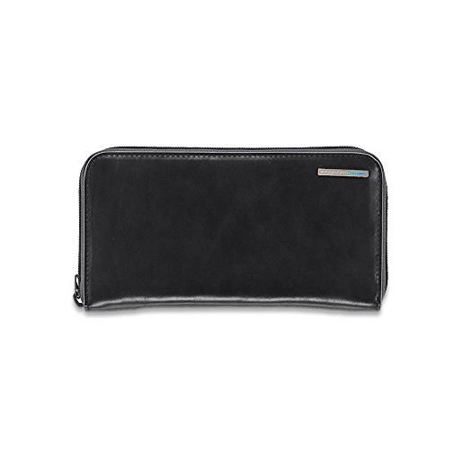 Piquadro pd1515b2 portafoglio, collezione blu square, nero