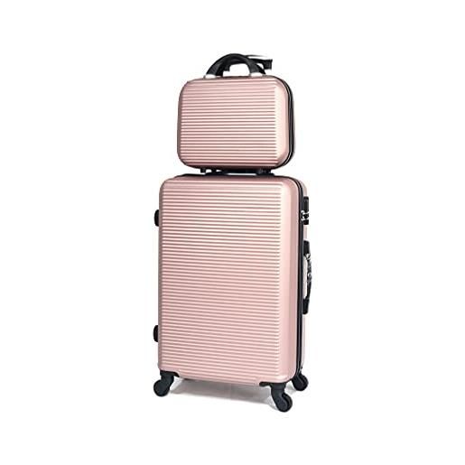 CELIMS valigia da viaggio 65 cm e beauty case, 65cm & vanity