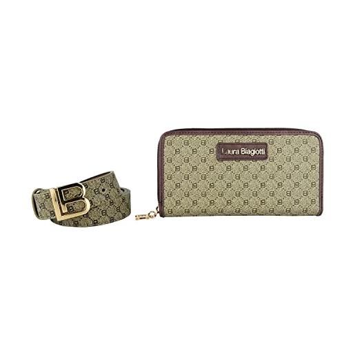Laura Biagiotti women's gift box, wallet and belt in faux leather