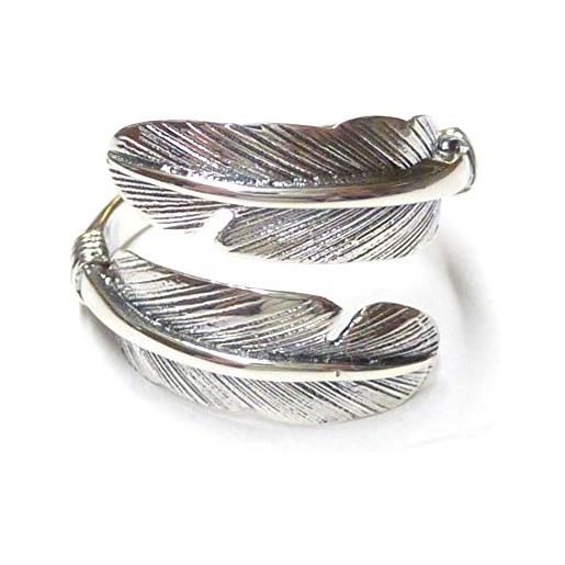 Silberschmuck - BG anello in argento, con apertura a fascia, misura 58, misura variabile, argento sterling, senza pietra. 