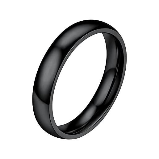PROSTEEL anello uomo nero anelli fascia uomo donna nero fede anello da uomo nero misura 19