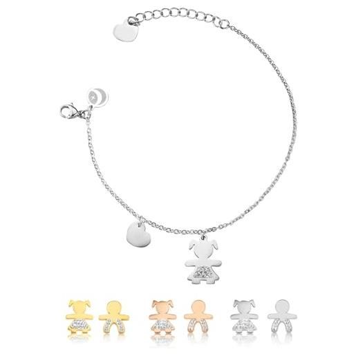 Micory Bracciale Mamma E Figlia In Argento Sterling 925 | Ciondolo Simbolo Legame Madre Figlia | Regalo Con Cofanetto