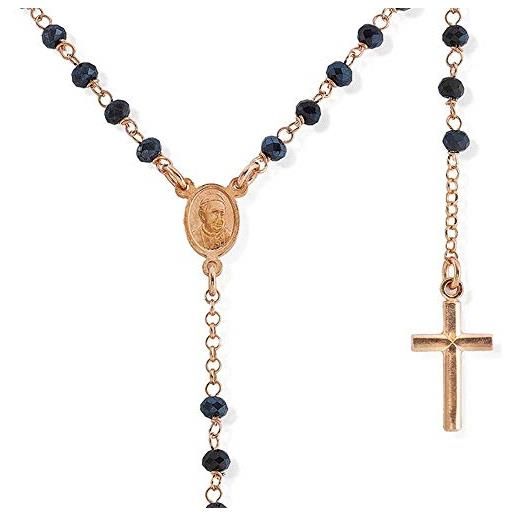 Brosway rosario classico ag925 - cristalli grigi, colore: rosè - amen collection