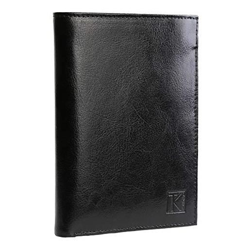 TK 1979 tk01 - portafoglio in pelle, colore: nero/portafogli da uomo, 15 x 11, nero rfid, 15 cm, classico