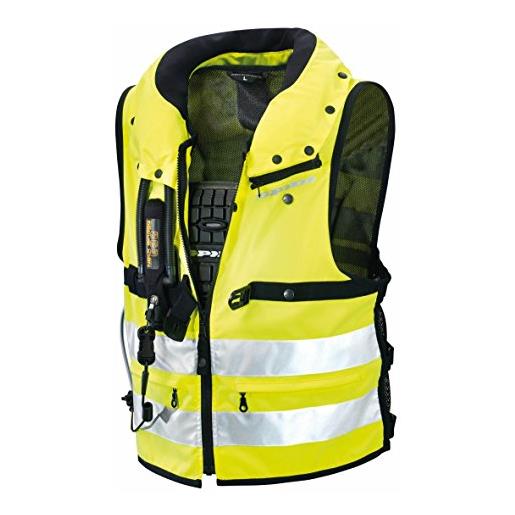 Spidi - giacca in tessuto safety protection neck dps, giallo fluo, m