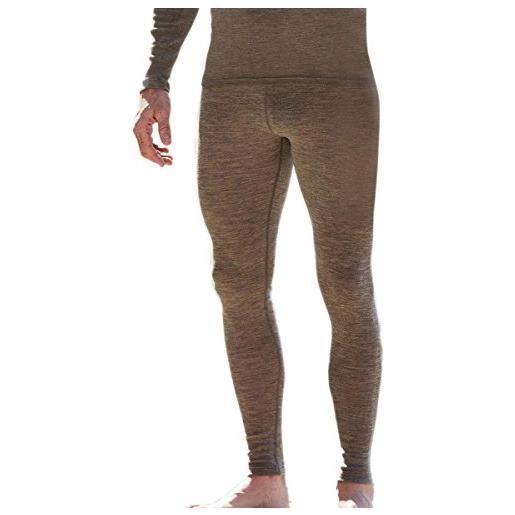 Engel natur, leggings da uomo, 70% lana (organico), 30% seta (46-48 eu, grigio melange)