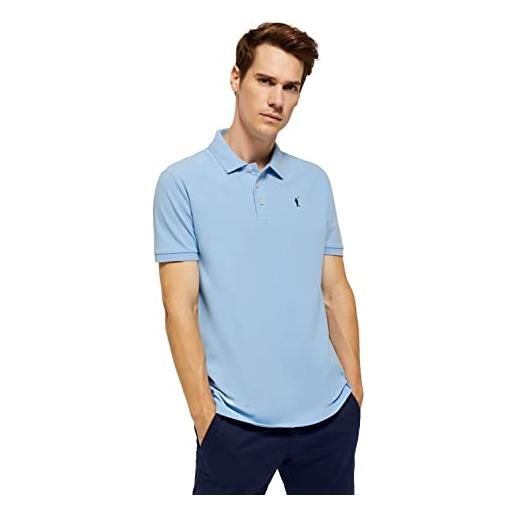 Polo Club polo manica corta uomo blu ciel regular fit maglietta 100% cotone